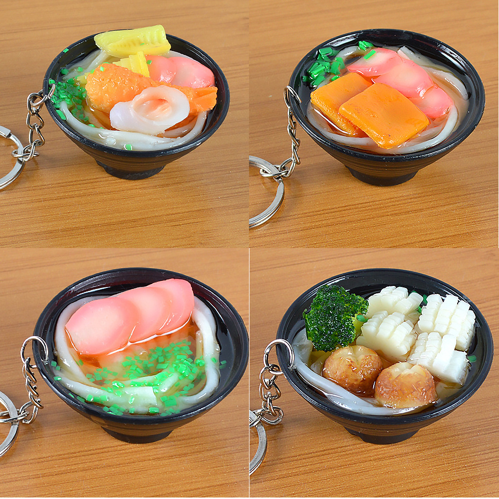 Creative Food Model Pendant Key Ring realistic resin cute food keychains