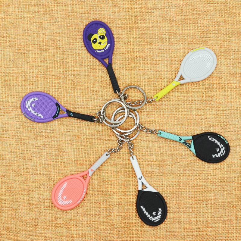 Wsnbwye ling mei racket  llaveros Anime Sublimation DIY CHAVEIRO  With Pelvis And beach ball rackets keychain