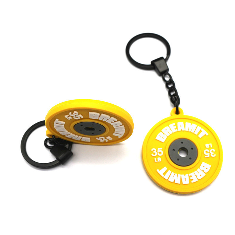 High Quality Gym Promotional Souvenir PVC Personalised Keyring Low MOQ 250 Pcs Design Keychain Soft 2D Rubber PVC Key Chain