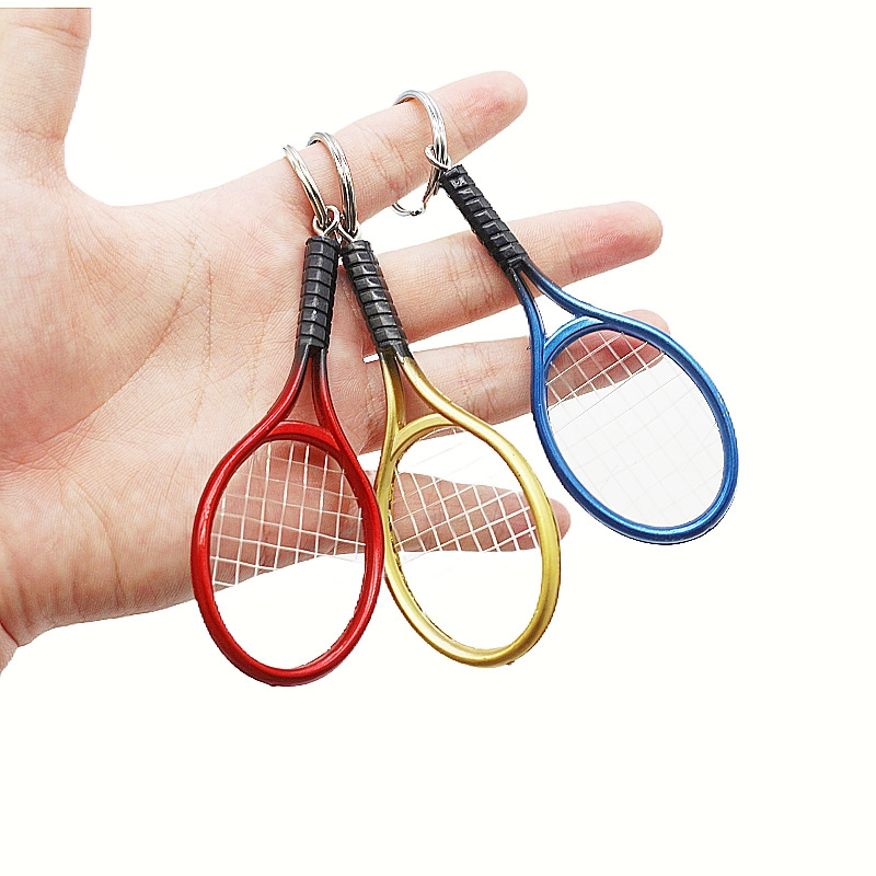 Wsnbwye double badminton rackets  2d/3d Oem Soft Pvc Rubber Silicone Tennis Padel table tennis racket 9 star Keychain