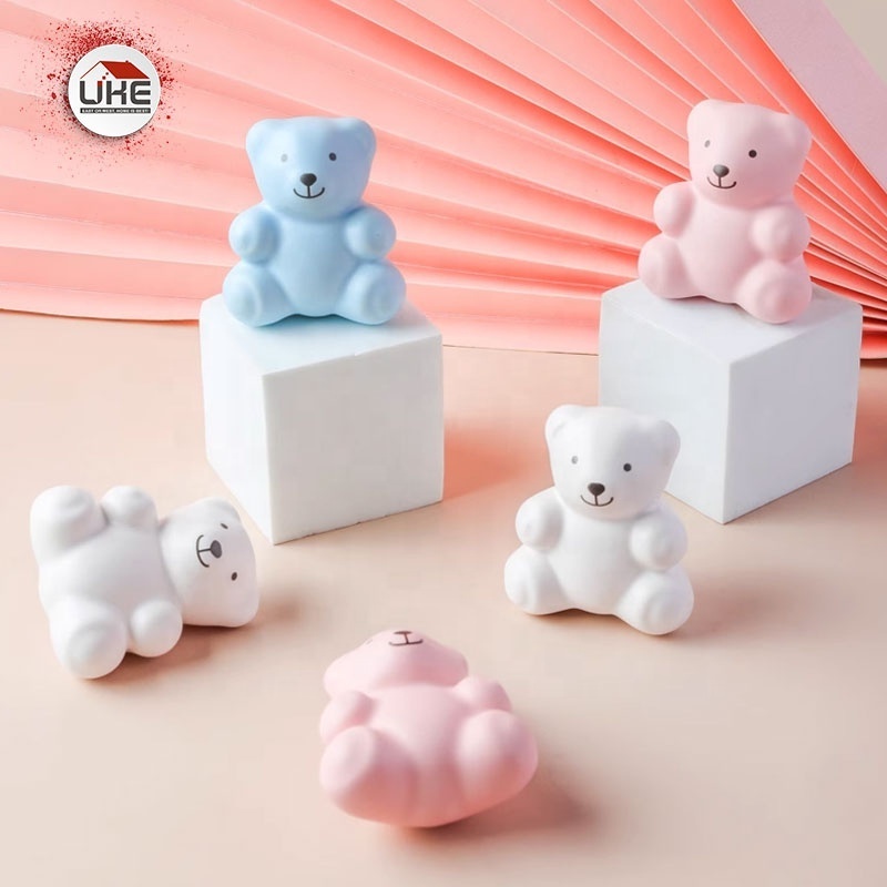 Animal Ceramic Handle Knob Cute Bear Paw Kids Drawer Wardrobe Cupboard Pulls Anti-Collision Furniture Handles