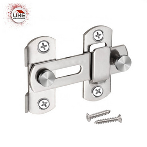 Gate Latch Lock For Door Stainless Steel Safety Flip Locks Screws Cabinet Closet Sliding Doors Furniture Accessories