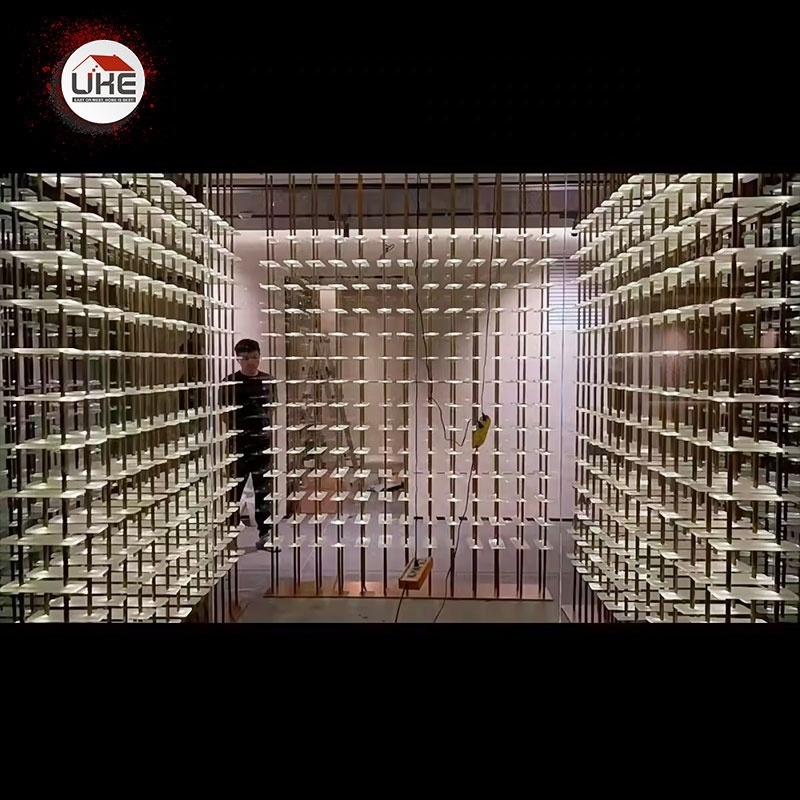 Stainless Steel Acrylic Wine Holder With Led Light Wine Rack Bottle Storage Shelf Display Cabinet