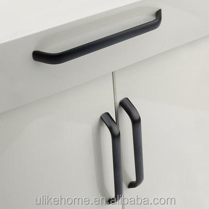 Black hand drawer pulls modern simple cabinet door handles closet door handles