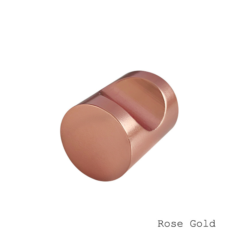 rose gold furniture knobs aluminum small round knobs solid kitchen drawer pull handle