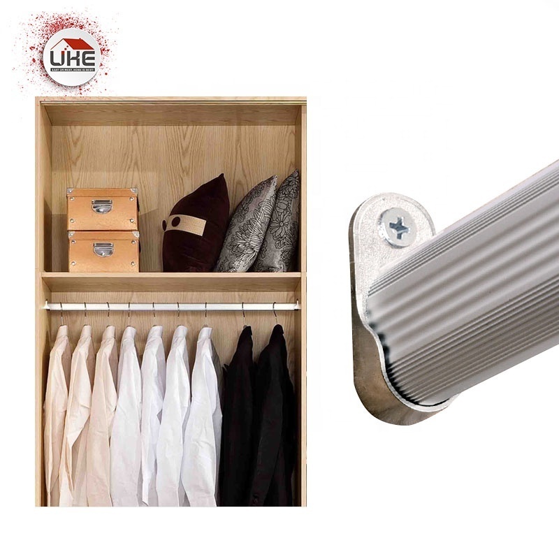 Wardrobe clothes Hanging Rail Support Brackets Cabinet Towel Hanging Rail Rod End Support For Cabinet Tube furniture accessories