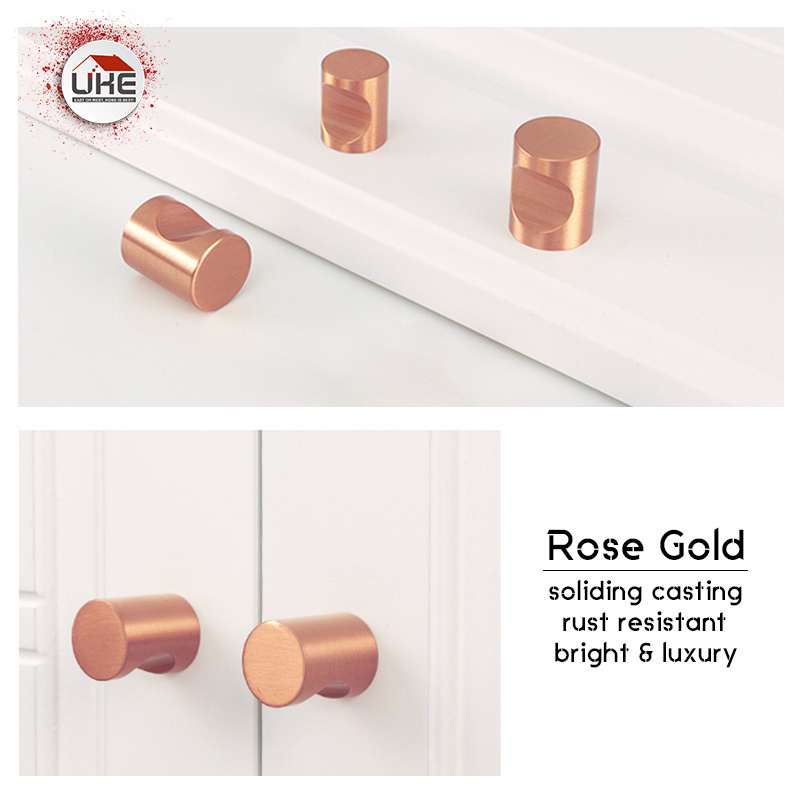 Rose Gold Handle Wardrobe Cabinet Handle 12MM T bar Handle Cabinet Pulls Furniture Knobs for Kitchen