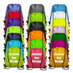 Ulikeke Custom Logo Cheap Waterproof Travel Promotional Nylon Polyester 210D Draw String Backpacks Shoes Gym Drawstring Bags