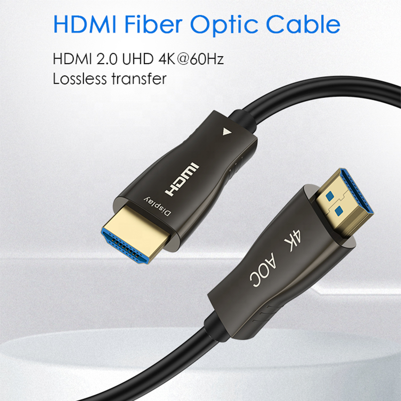 4K High Resolution 10M 20M 30M 50M 100M HDMI 2.0 Fiber Optic Cable 18Gbps Support VRR eARC Thin Slim AOC HDMI Cable