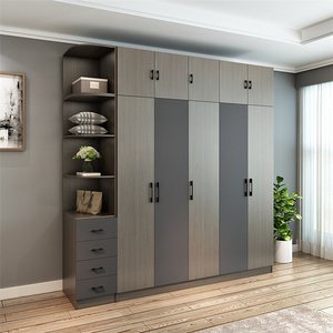 Modern Style Wardrobes Bedroom Wardrobe Cheap Portable Wooden Sliding Wardrobe Closet