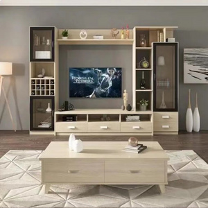 2023 MDF Furniture  Wall TV Cabinet Design Modern TV Stand Wooden Coffee Table Cabinet