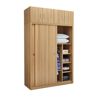 Chinese factory sells 2 doors bedroom furniture cheap price wooden sliding door wardrobe