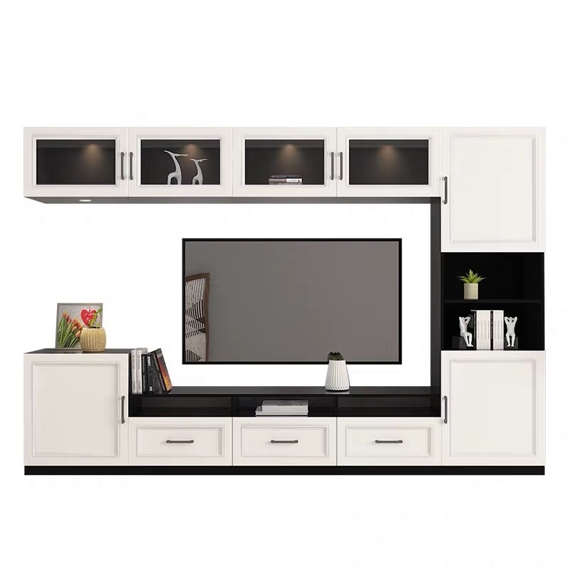 2023 MDF Furniture  Wall TV Cabinet Design Modern TV Stand Wooden Coffee Table Cabinet