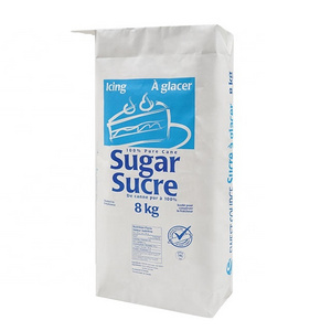 empty wholesale 8kg sugar packaging bag pasted Kraft sugar paper bag with valve