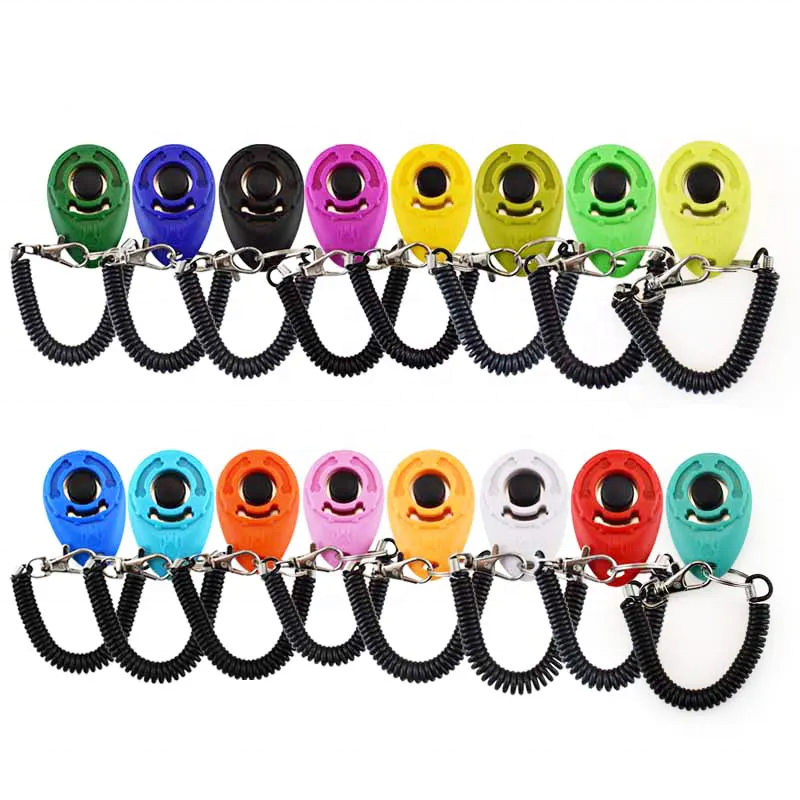 Trainer Custom I Click Dog Training Whistle Finger Clicker Communication Training Toy Pet Clickers