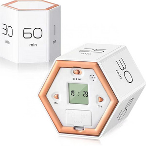 Smart Digital sports gym oven cube visual octagon pomodoro Timer with flip Countdown Timer alarm