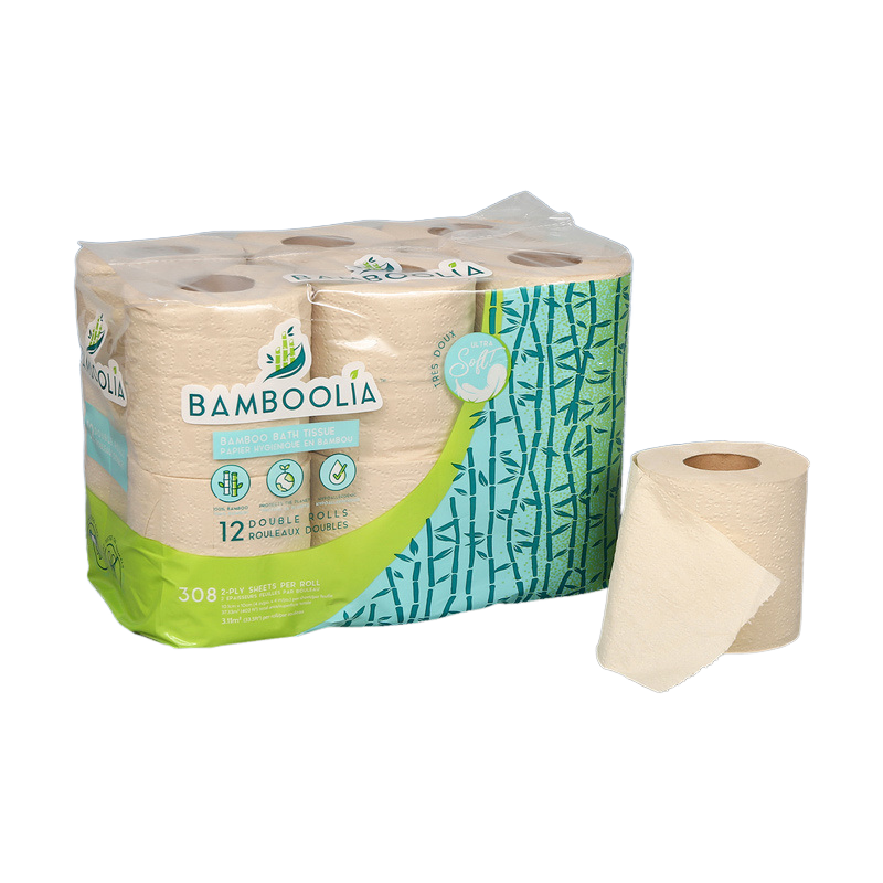 Custom Printed 4-Ply Bamboo Toilet Paper Rolls Premium Bathroom Tissue with Unique Design Customizable & Eco-Friendly