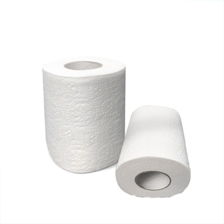 Customized 1-3 Ply Soft Toilet Tissue Paper 10 Rolls Printed Embossed Toilet Paper Hotel Wholesale White