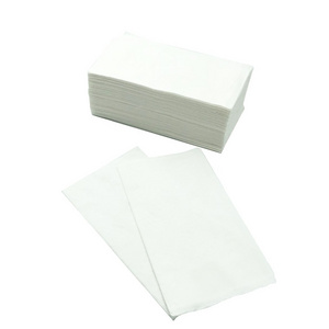 Hot selling Soft Airlaid  43CM Virgin White Paper Napkins for US Restaurant or Home Use 1/8 Fold