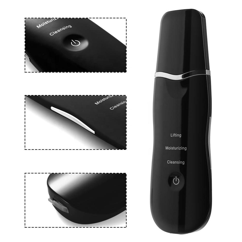 Ultrasonic Skin Scrubber for Women and Men Blackhead Remover Pore Cleaner with 4 Modes Skin Care Tools