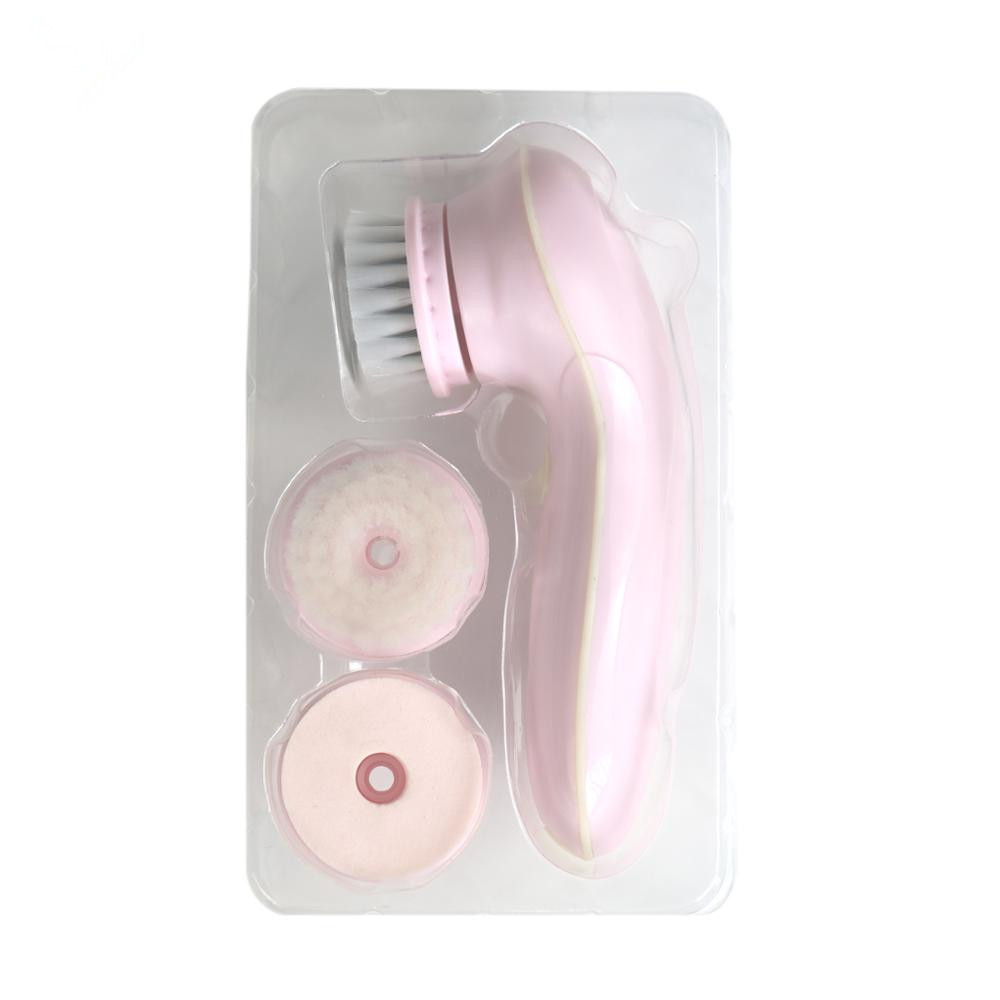 Portable silicone waterproof skin care rechargeable electric replacement face spa facial cleansing spin brush