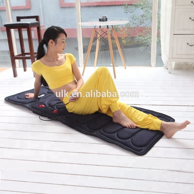 Home Use Heating Massage Cushion with 9 Motors Vibrating Kneading Mattress Massage