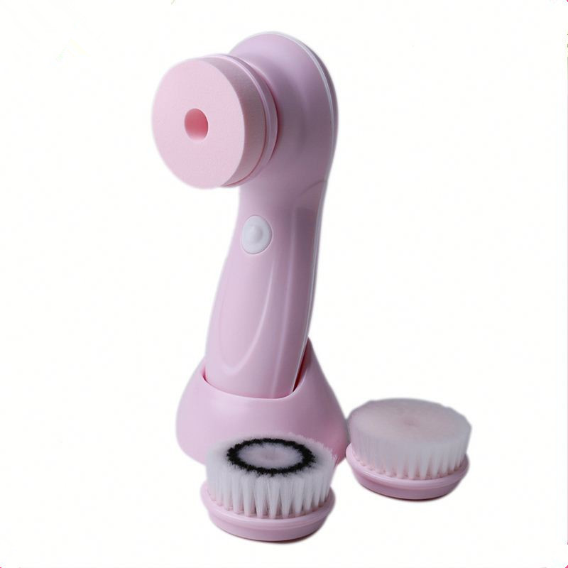 Portable silicone waterproof skin care rechargeable electric replacement face spa facial cleansing spin brush