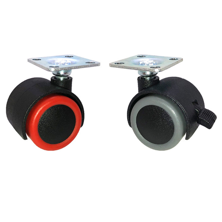 Factory Price Luggage casters wheels 1.5 inch PVC office chair wheel furniture caster wheel with brake castor