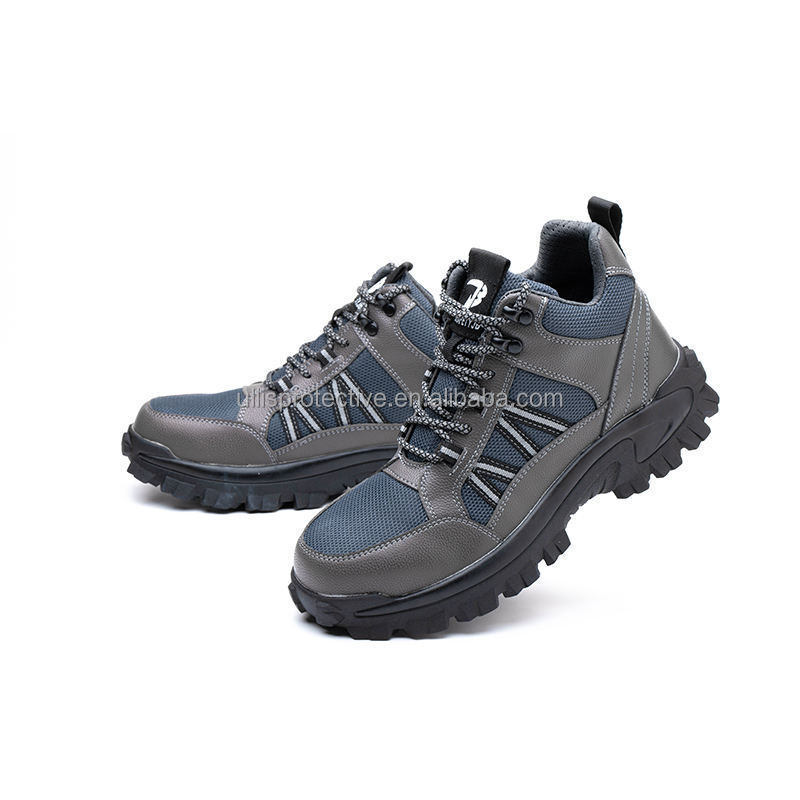 Hot model men and women high top anti-smash and anti-puncture steel head construction site safety shoes