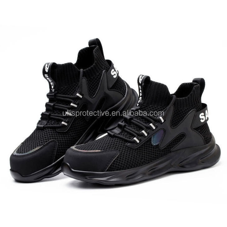 Hot anti-smash safety sneakers steel toe men's safety shoes anti-puncture work safety shoes