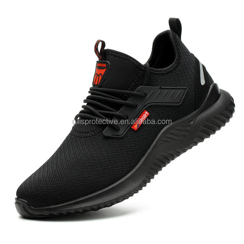 Hot model men's anti-smash and anti-puncture steel clad head lightweight non-slip wear-resistant safety construction site shoes