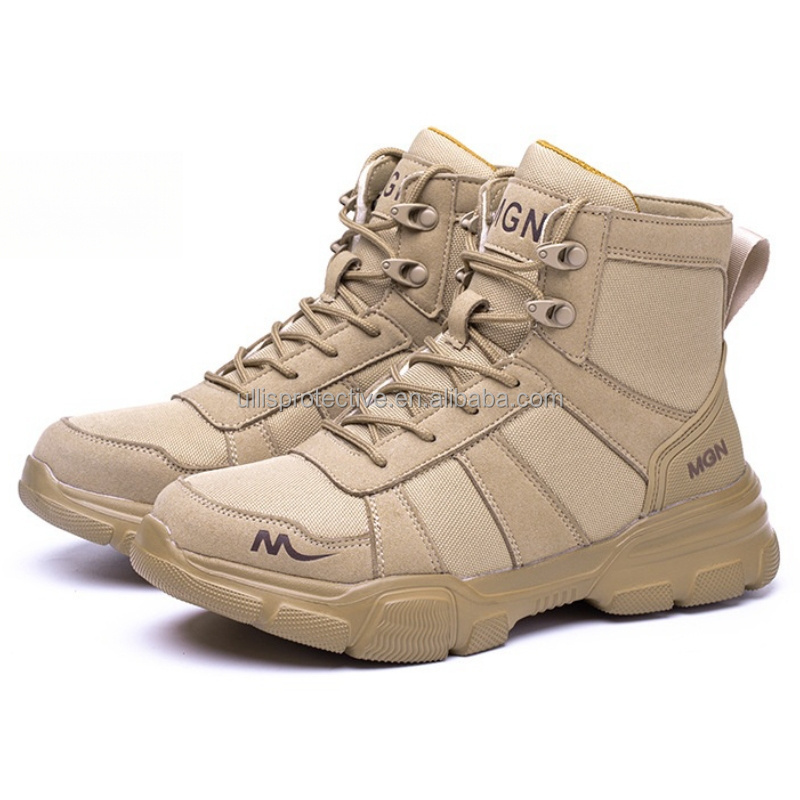 Lace-Up Lightweight Safety Work Boots with Wide Steel Toe and Kevlarr Plates