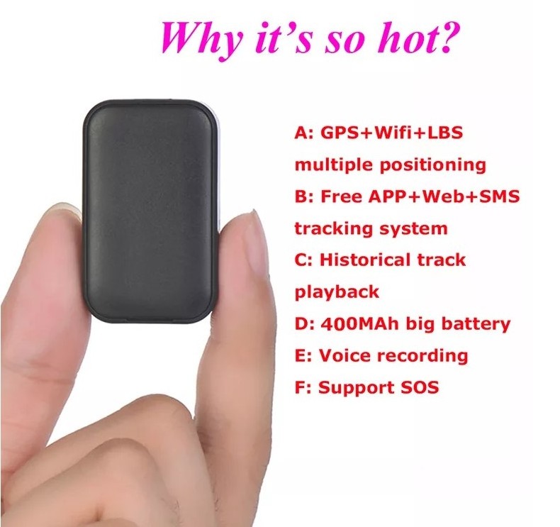 Super Mini GSM WIFI LBS G03S GPS Tracker Voice Monitoring Telephone Free App+Web Tracking Platform