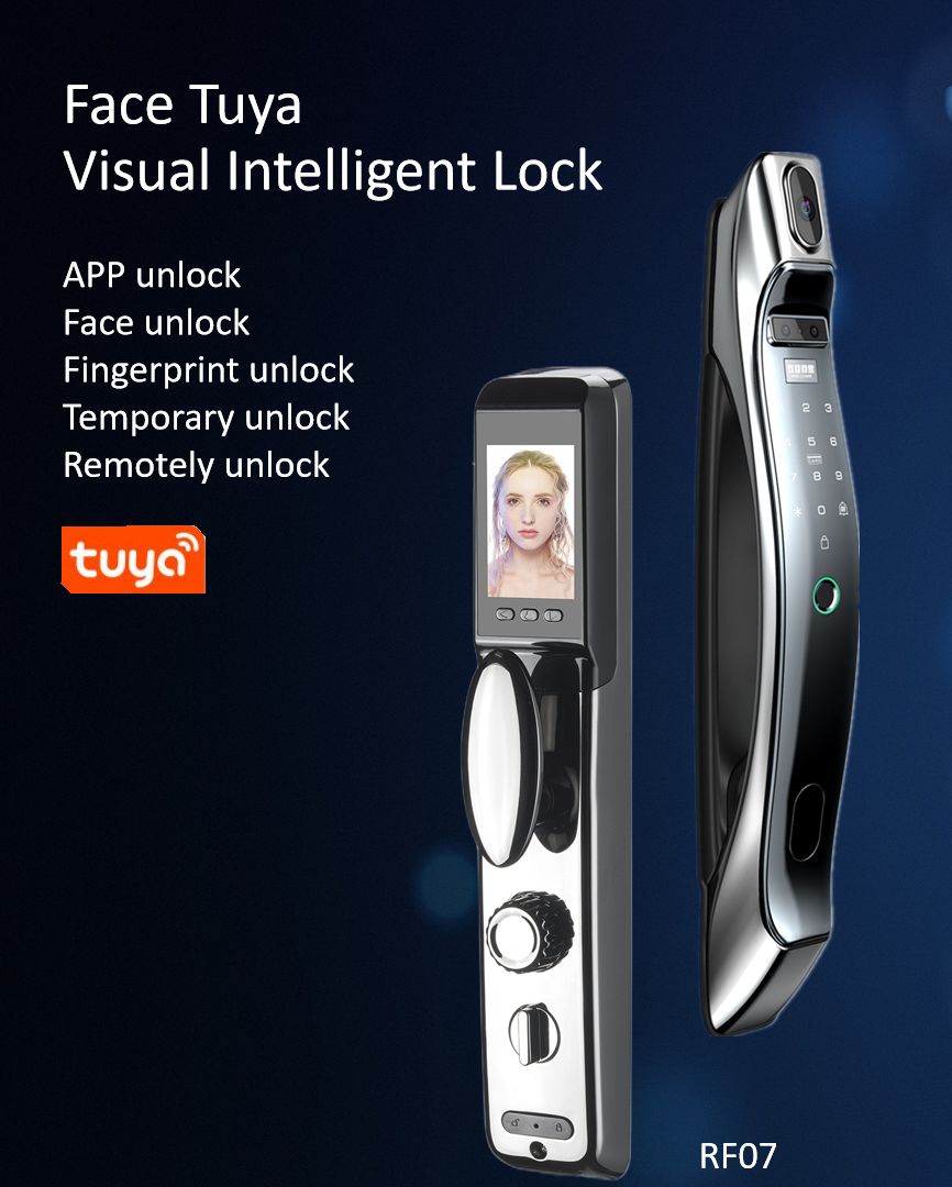 tuya wifi face recognition smart digital fingerprint wireless access automatic combination door smart lock camera