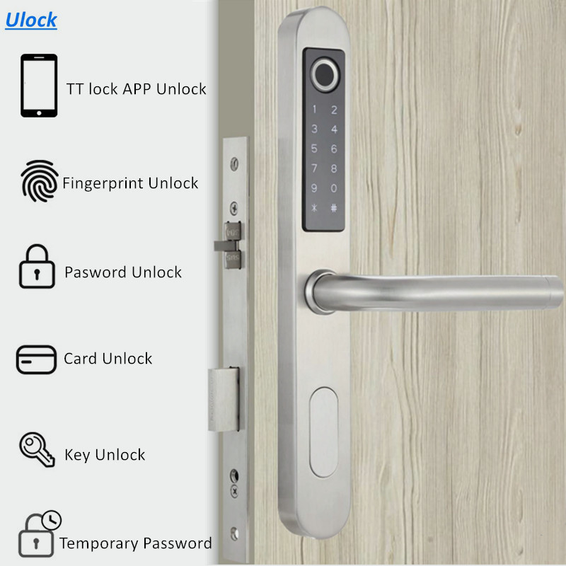 electric fingerprint smartphone app tuya tt lock app ultra slim smart lock