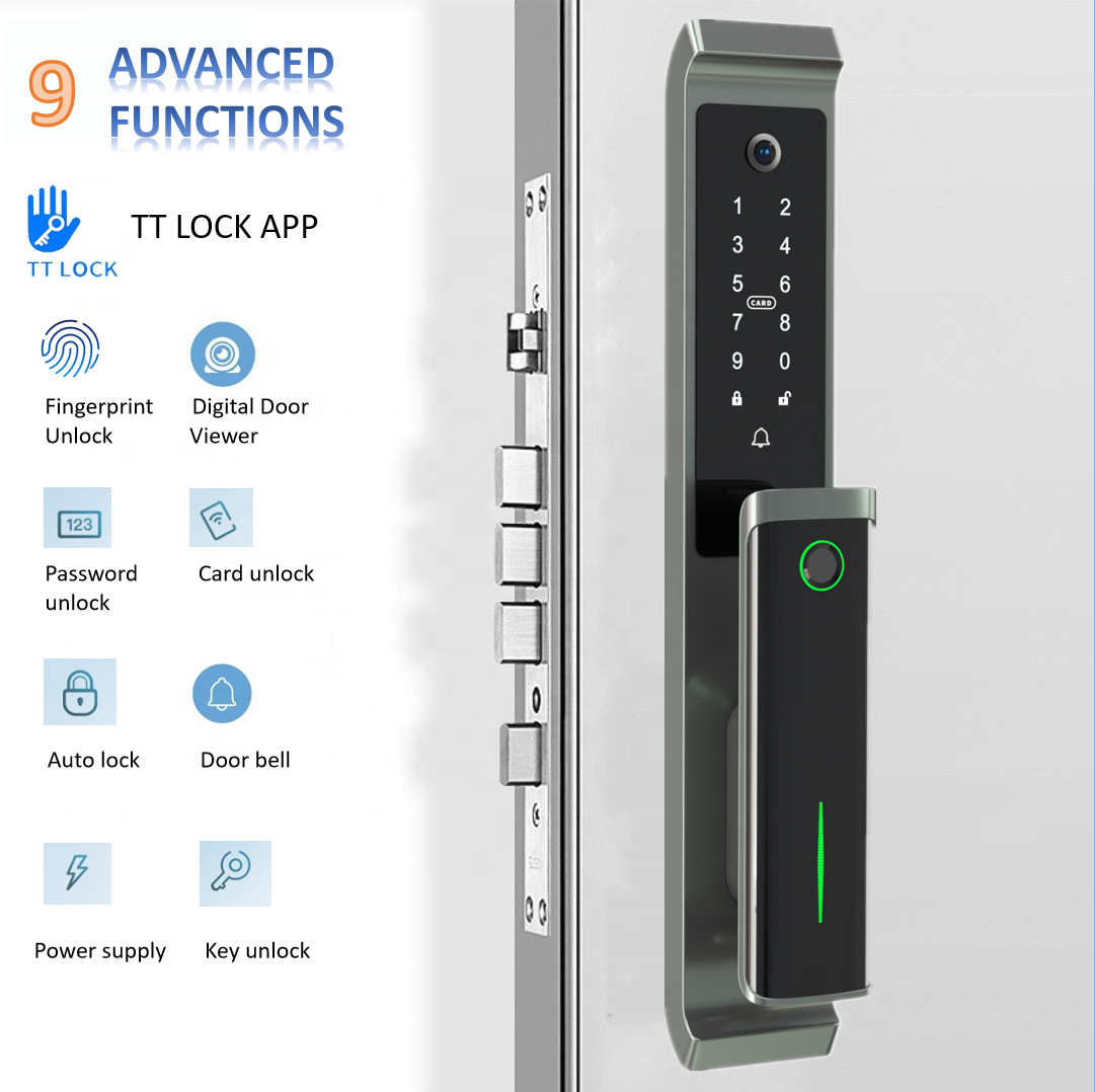 Ulock Smart TT lock APP Screen Inside Camera Smart Fingerprint Door Lock