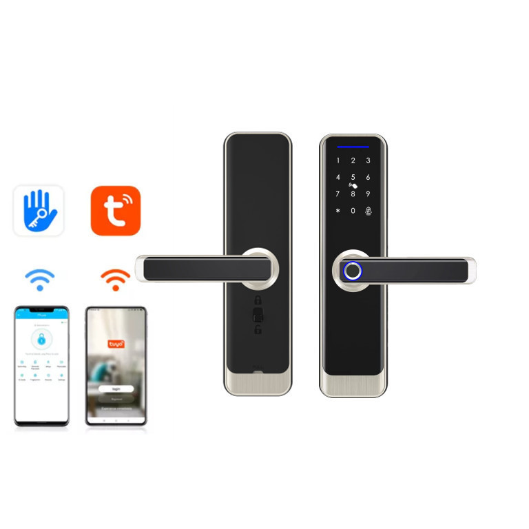 UNITK Smart Airbnb tuya wifi smartlock tt lock app fingerprint smart door lock