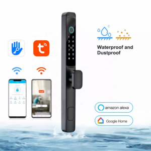 UNITK ttlock waterproof outdoor digital electronic fingerprint aluminium sliding smart door lock