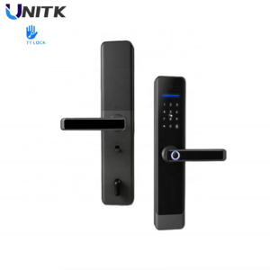 UNITK TTlock APP smart handle door lock fingerprint ble password keyless entry lock