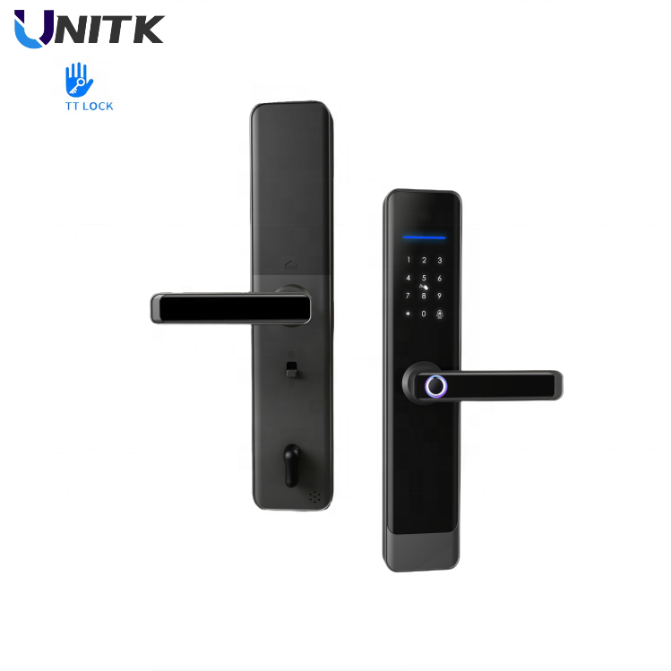 biometric handle wifi tuya ttlock code password wifi keys fingerprint smart door lock