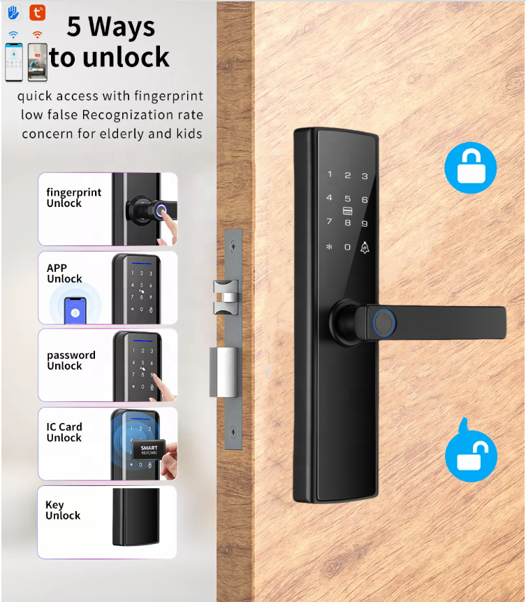 smart lock unlock by phone tt lock or tuya app airbnb password smart lock