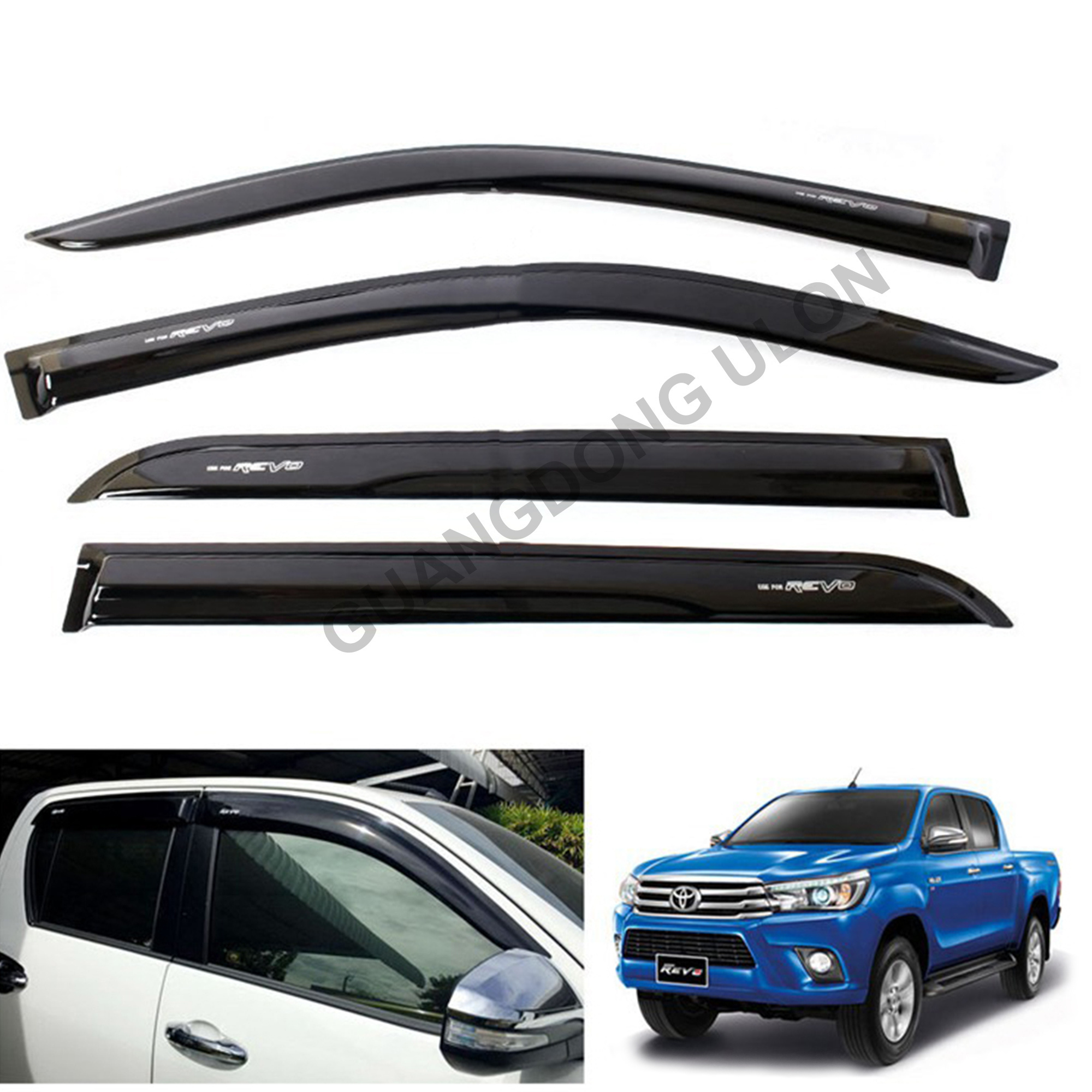 Factory Price window visor door Rain Guard for Toyota Hilux Revo 2015-2021