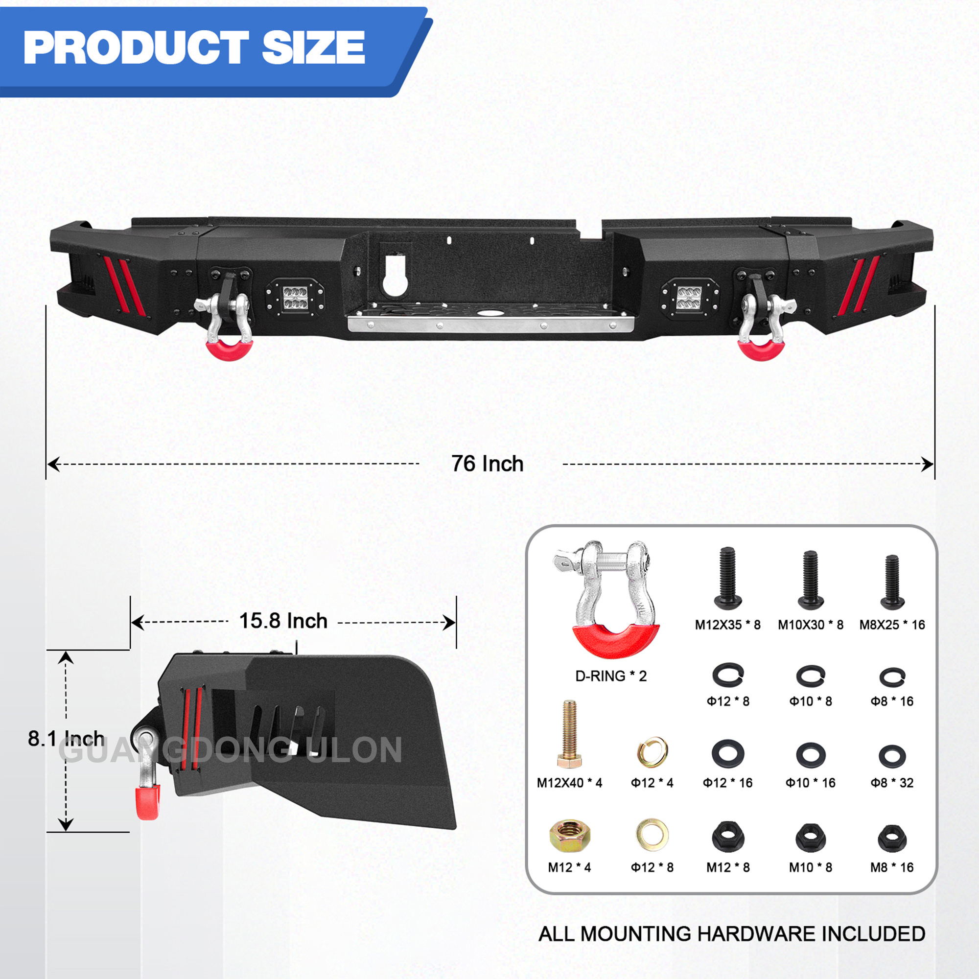 Factory Wholesale Ram 1500 Rear Bumper 4x4 Auto Accessories Universal Rear Bumper For Dodge Ram 2013-2018