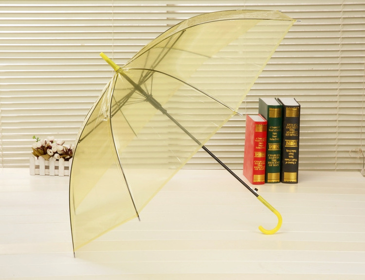 zss337 Windproof rain gift custom straight golf Promotion Transparent Paraguas Parapluie Sombrillas clear PVC TPU Poe Umbrella