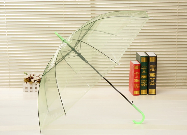 zss337 Windproof rain gift custom straight golf Promotion Transparent Paraguas Parapluie Sombrillas clear PVC TPU Poe Umbrella