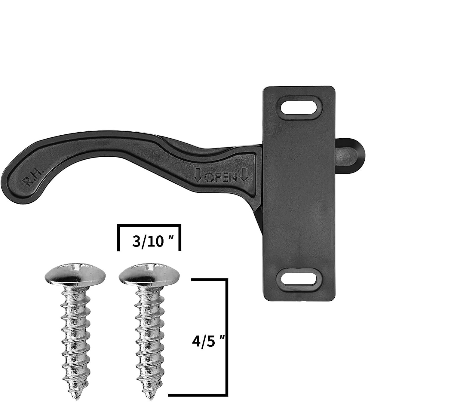 Metal RV Screen Door Latch Kit, Right Hand Handle for Camper, Motorhome, Travel Trailer (Right)