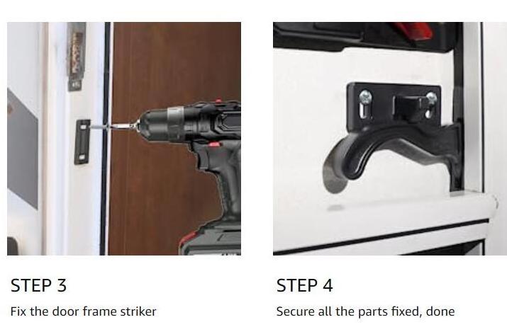 Metal RV Screen Door Latch Kit, Right Hand Handle for Camper, Motorhome, Travel Trailer (Right)