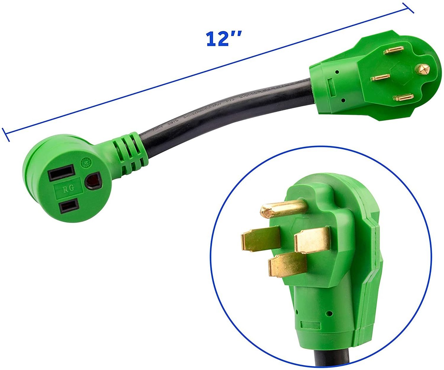 Welder Extension Power Cord for Heavy Duty (Welder Adapter 14-50P 50A 4-Prong Plug to 6-50R)