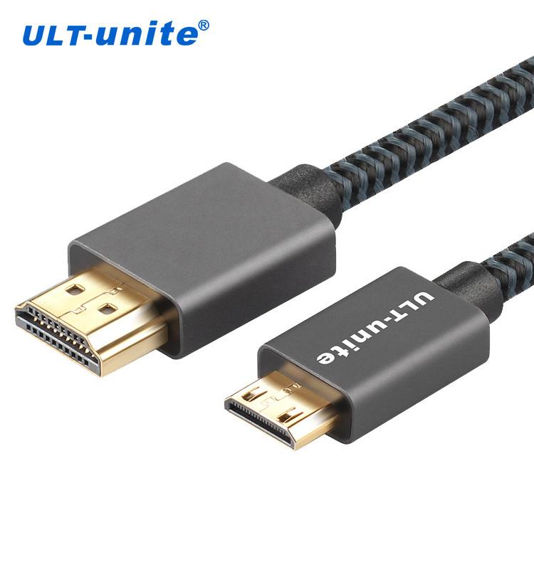 ULT-unite Mini HDMI Cable 4K 60Hz 1.2m 2m 3m Male to Male Mini HDMI to HDMI Cable