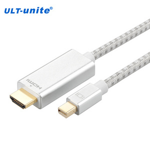 ULT-unite 6.6ft Braided Mini DP Display Port to HDMI Cable 1080P 60Hz Mini DisplayPort to HDMI Cable